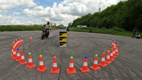 MOTO DRIFT BATTLE with WORLDS BEST WOMAN STUNT RIDER Sarah Lezito - KTM vs KAWASAKI