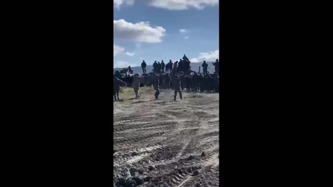 Ukrainian People Celebrating Russian Forces
