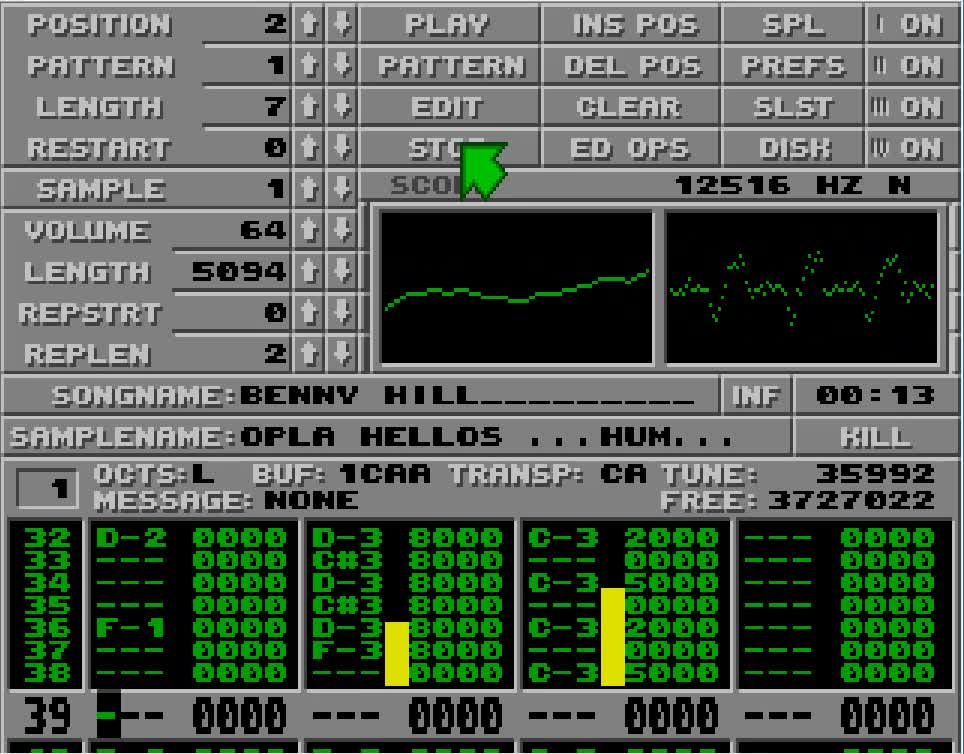 Amiga and Atari ST Protracker Music Mods - Benny Hill Theme