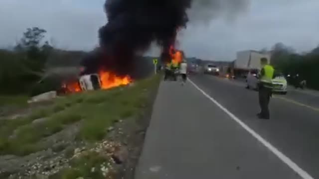 Petroleum tanker explodes into flames and killed many