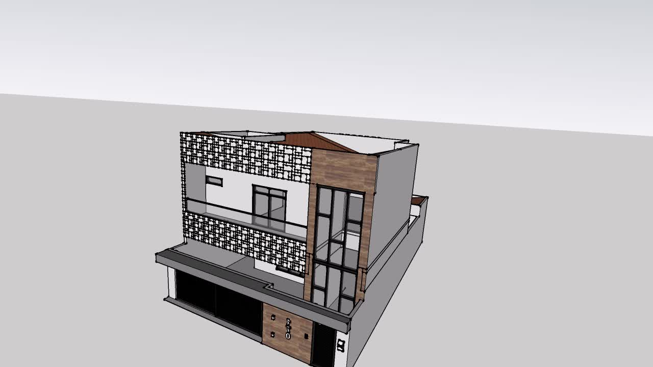 #working SketchUp 2018 project Simple house