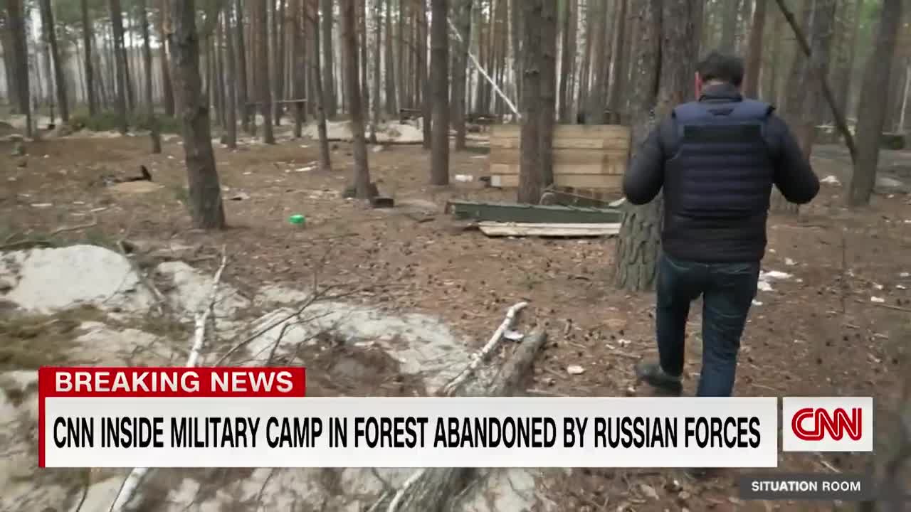 Neither disciplined nor comfortable'- CNN reporter tours abandoned Russian military camp