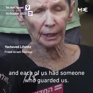 Released Israeli hostage Yocheved Lifshitz: ‘They treated us well