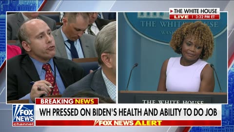 Reporter asks Karine Jean-Pierre if Biden has Alzheimer's disease or dementia