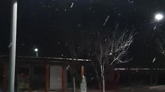 snowy night on a winter