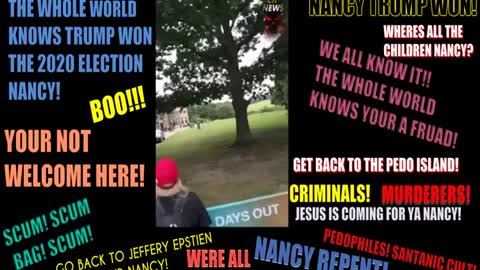 Nancy Pelosi Welcomed By UK Patriots!!!!