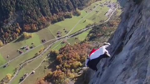 Jumping from a height without a safety rope