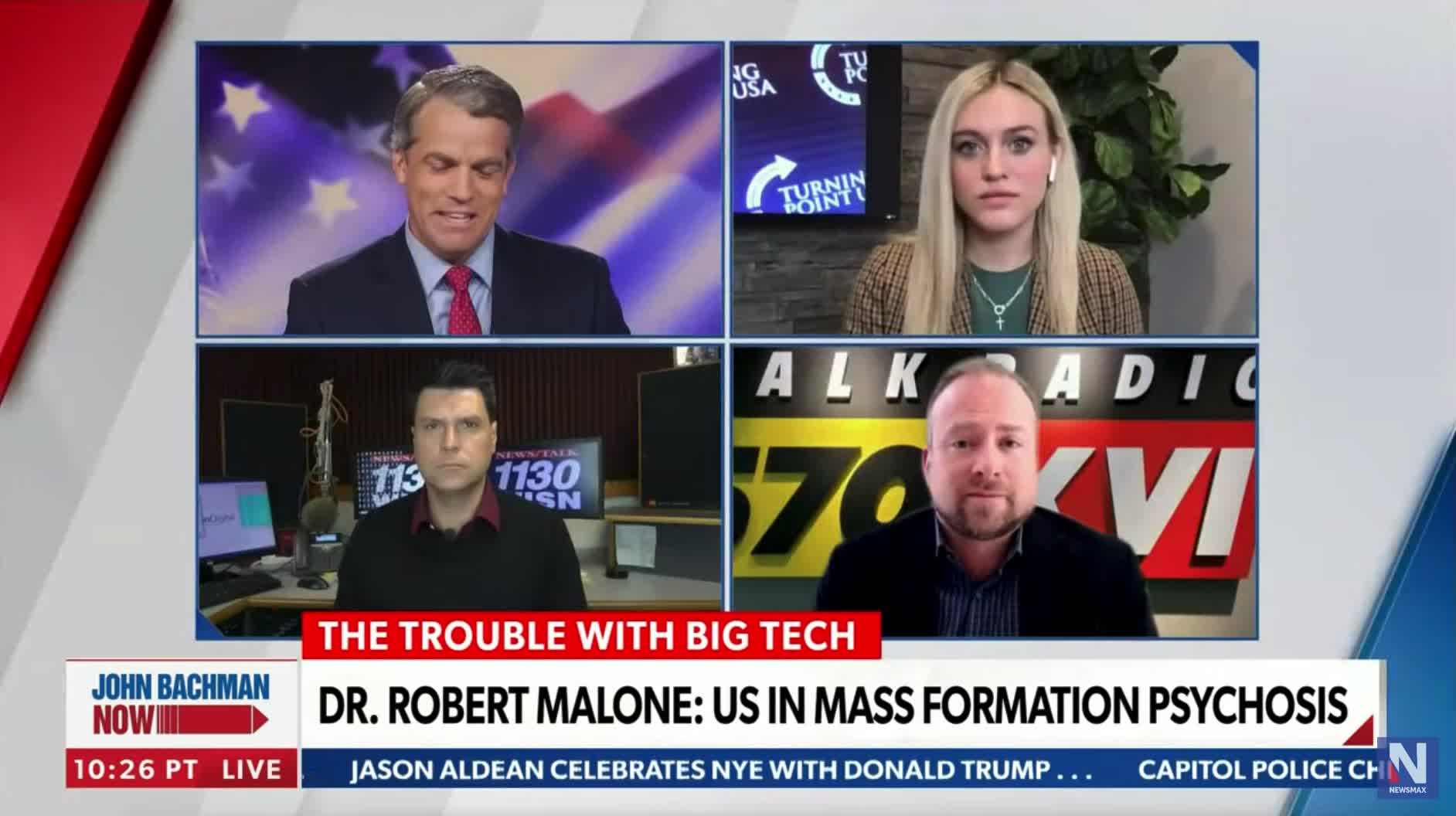 Ari Hoffman speaks to Newsmax host John Bachman about Twitter banning Dr. Robert Malone