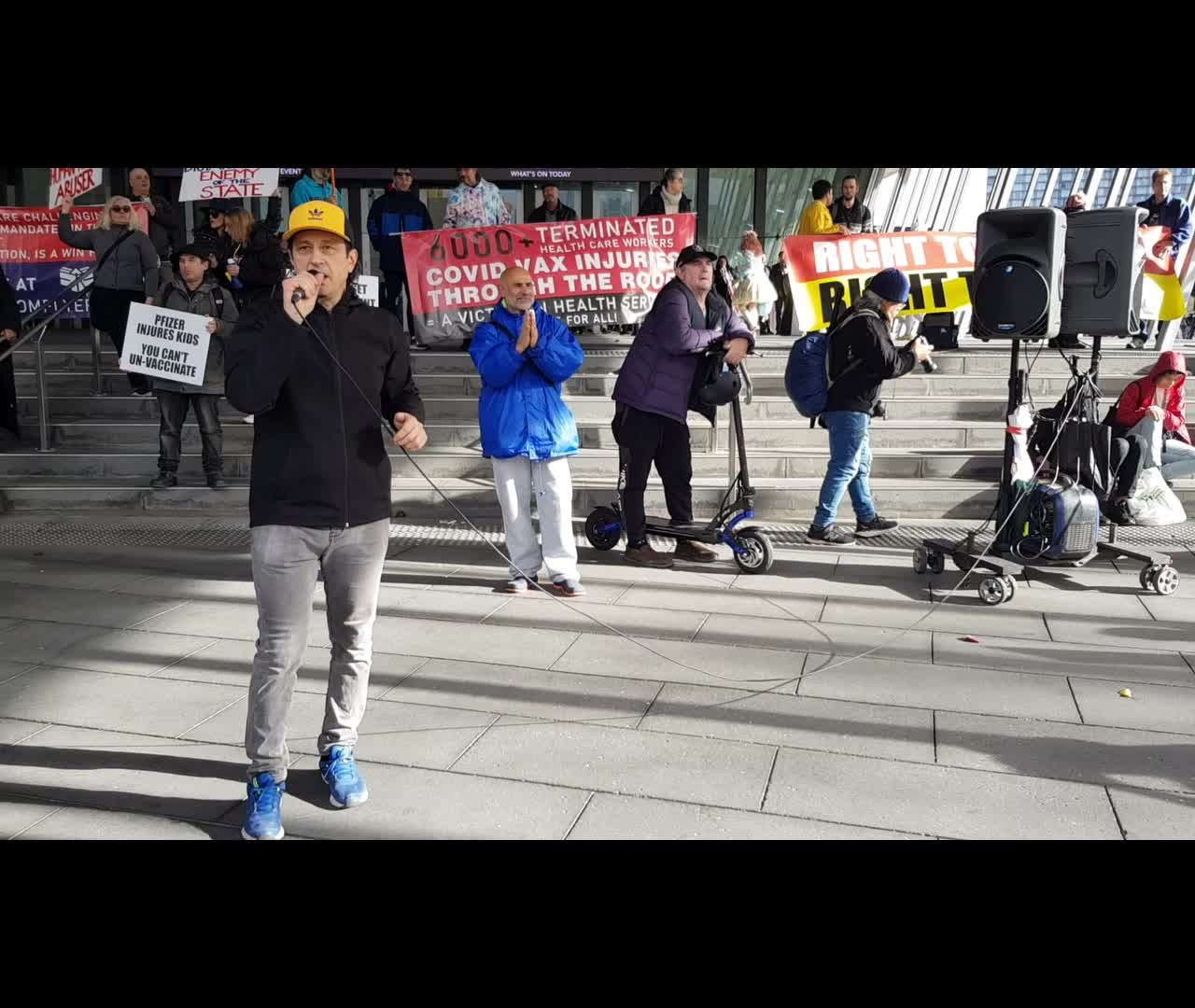 At Jeff's Shed - A Few Speeches - Chanting - Then More Speeches 11 06 2022