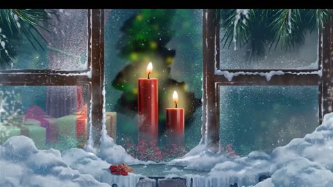 Snowy Christmas Candles： Cozy Christmas Ambience and Music