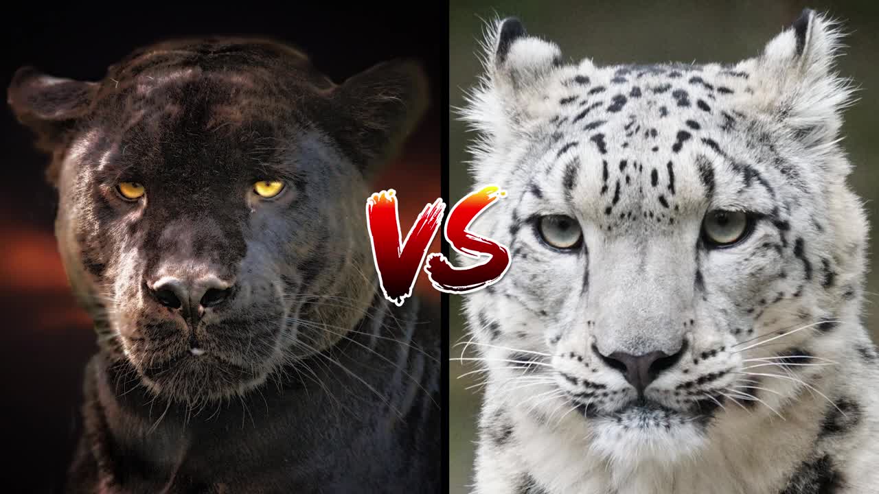 wildlife# black panther vs snow tiger intresting video