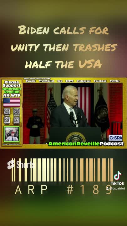 #Biden calls for #unity before #trashtalking half the USA! #shorts