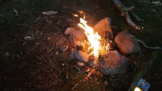 Cooking on the campfire .