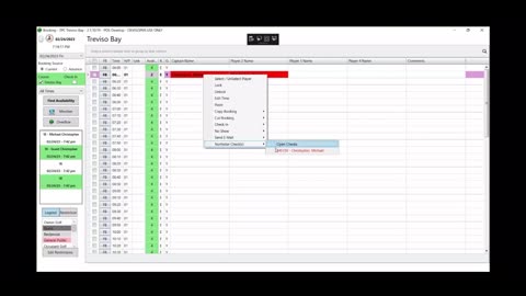 Northstar POS Interface w/Chelsea Lottery Tee Sheet - Summary