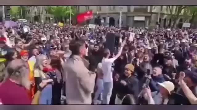 Sack Daniel andrews rally in Melbourne Australia