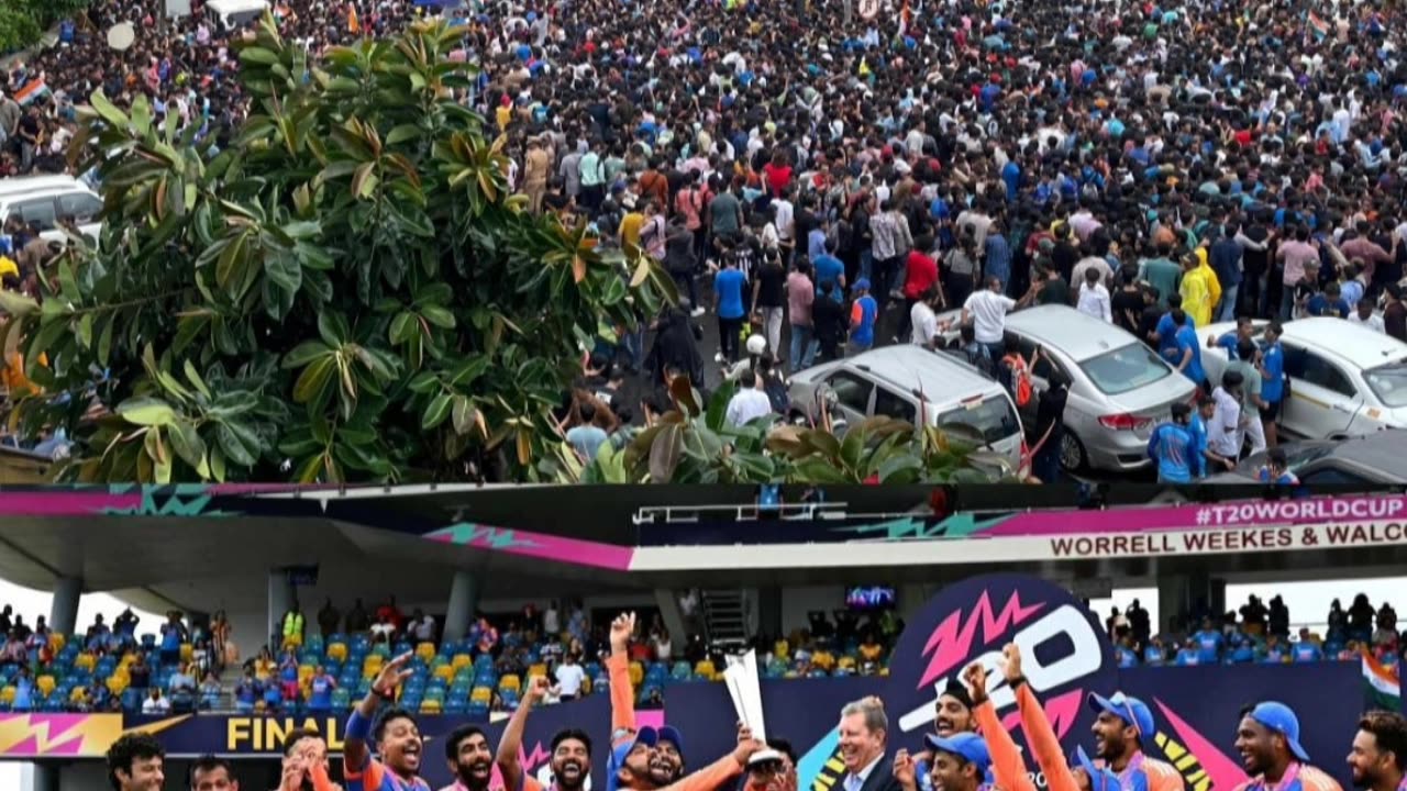 Victory Parade of Team India in Mumbai. Congratulations to entire Nation.