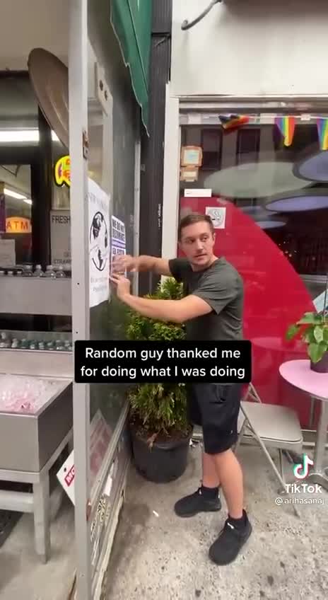 Guy is going around NYC offering to put up signs