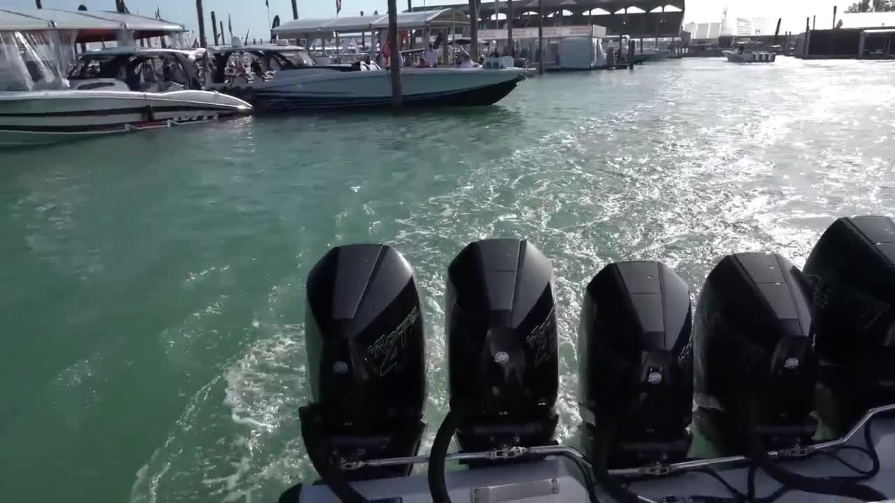The yacht has six engines