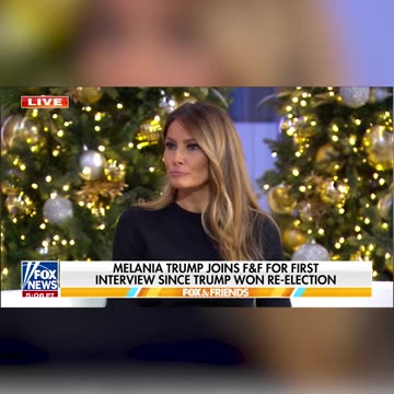Melania Trump appeared at Fox and Friends after serving hot chocolate to children