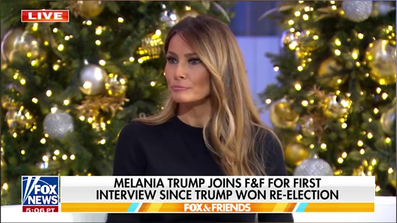 Melania Trump appeared at Fox and Friends after serving hot chocolate to children