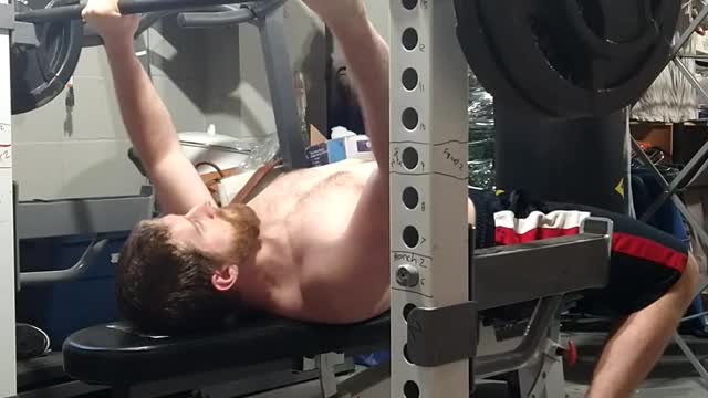 245 x 5 reps regular bench