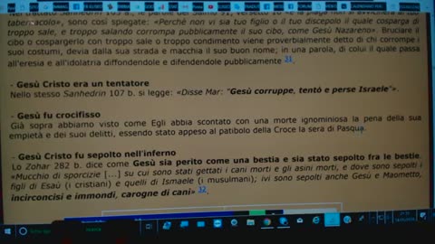 IL TALMUD BABILONESE-SIONISTA OLTRAGGIO A CRISTO GESU'