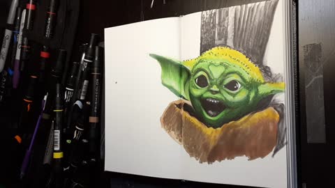 Drawing Baby Yoda