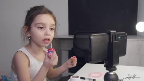 Baby lipstick and so funny video 😍