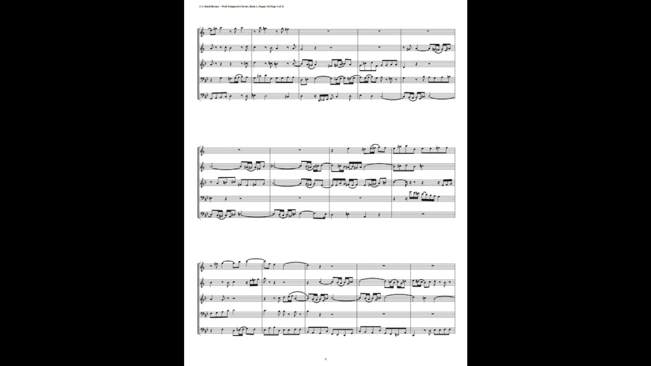 J.S. Bach - Well-Tempered Clavier: Part 1 - Fugue 18 (Brass Quintet)