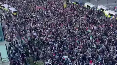 More Palestine march footage from 1-03-2024