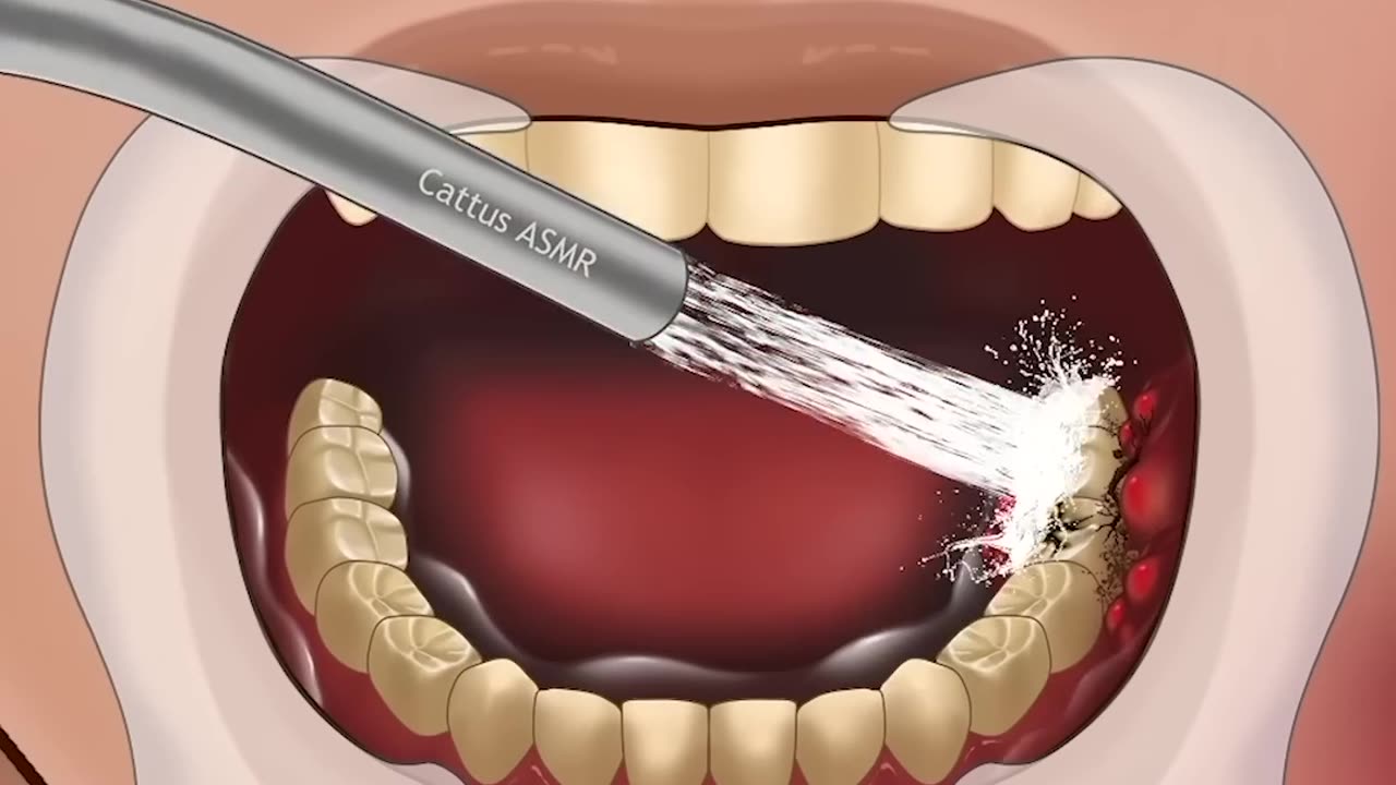 ASMR teeth treatment in 3d with sound.