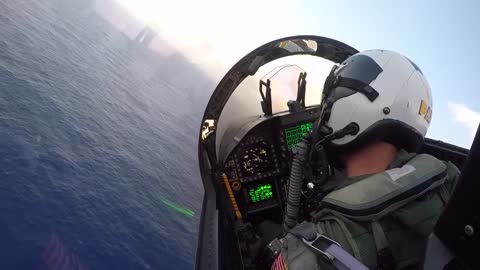 😏 Pinky Recovery-EA-18G Growler Cockpit View - Low Holding to the Spin Pattern to the Overhead-18