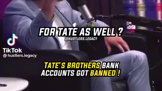 Andrew Tate bank account frozen 🥶