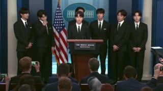 Korean Boy Band BTS Speaks At White House Briefing