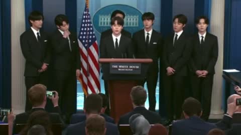 Korean Boy Band BTS Speaks At White House Briefing