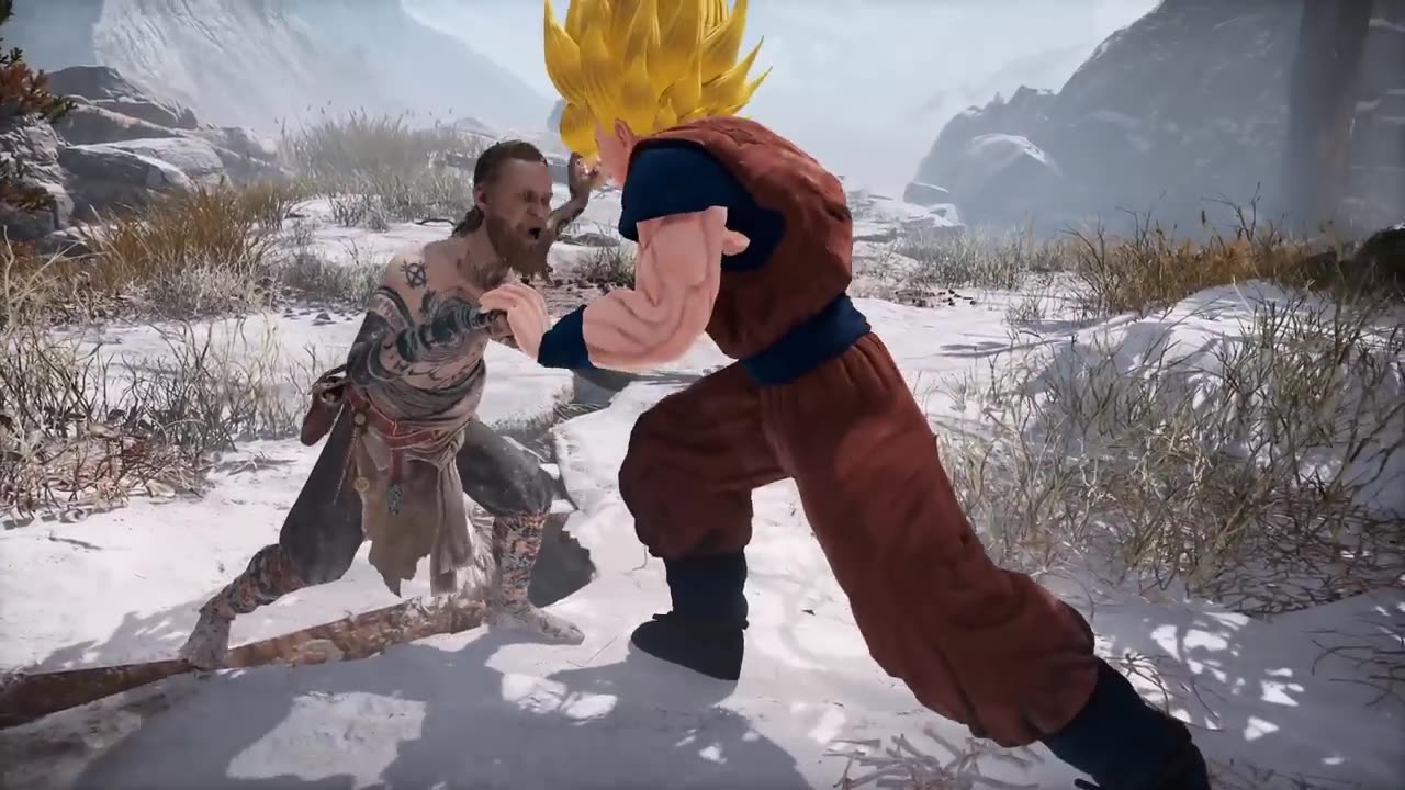 God of War PC Mod Goku vs The Stranger Talleybogie