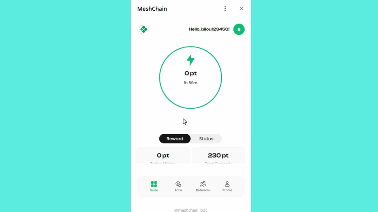 big project meshchain mining mini app telegram