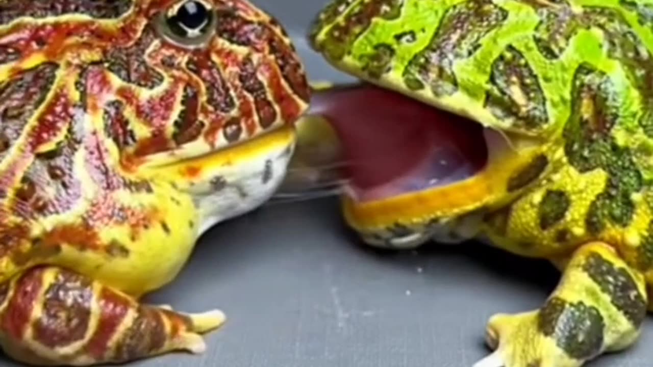 Two Frogs 🐸 are playing