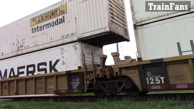 CN 5730 & CN 2632 Engines Intermodal Train Westbound At Mandaumin Crossing In Ontario