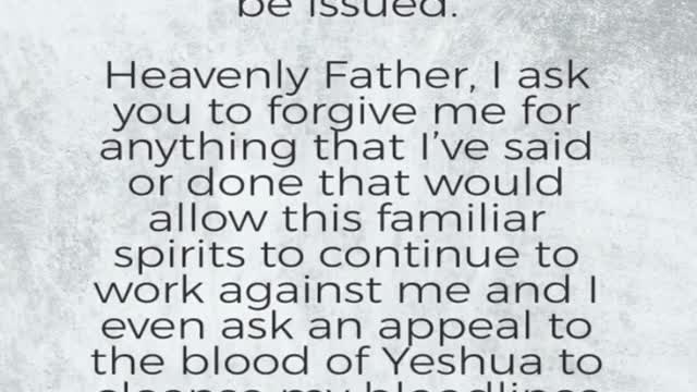 Prayer against Familiar Spirits