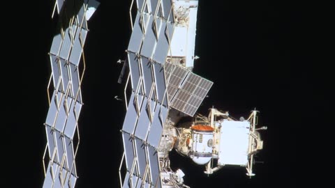 Space Shuttle Endeavour docked to the ISS, recorded from SPACE in 2011