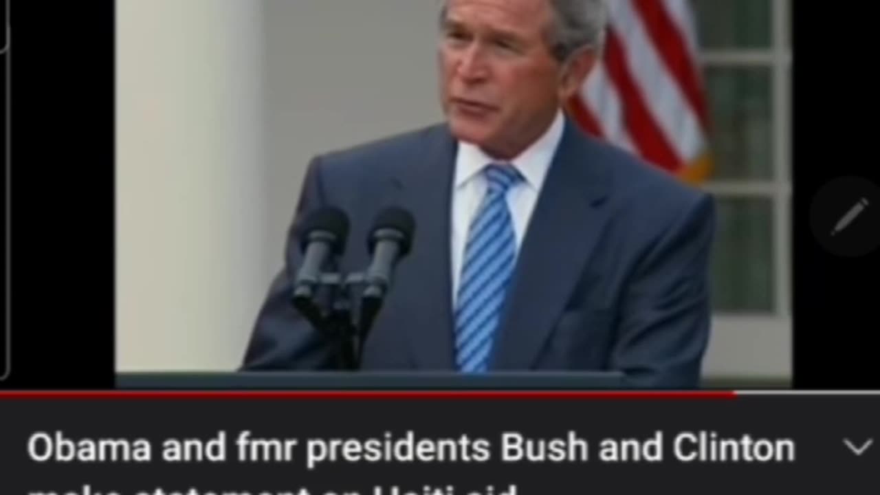 OBAMA ~CLINTON AND BUSH SPEAKING ABOUT HATI DISASTER RELIEF RIGHT BEFORE THEY STOLE ALL OF IT!!