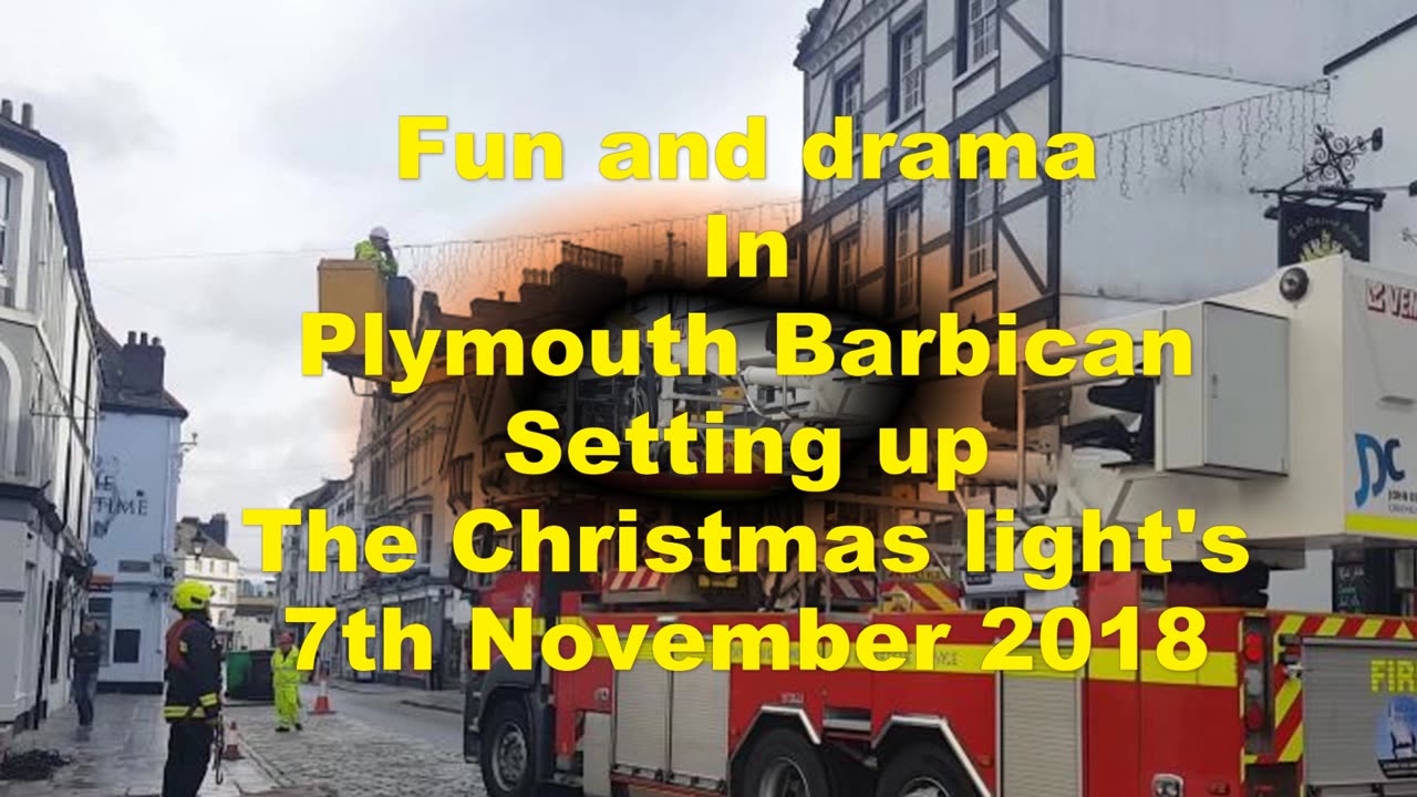 Christmas lights Plymouth Barbican 2018