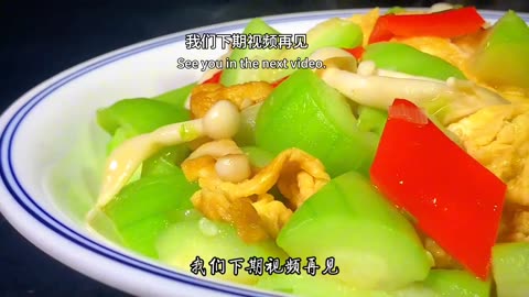 Chinese vegetarian recipe, vegetarian fried loofah, simple to make, light and delicious home cooking