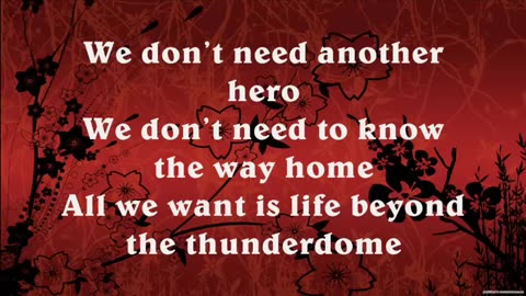 Tina Turner We Don't Need Another Hero Lyrics