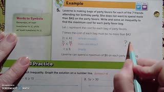 Gr 6 - Ch 8 - Lesson 7 - Solve 1 Step Inequalities