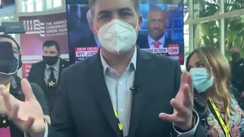 watch - Jim Acosta Get Hit With BRUTAL Welcome As He Enters CPAC