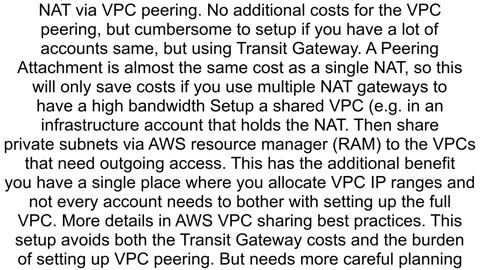 AWS Share quotNAT Gatewayquot among VPCs