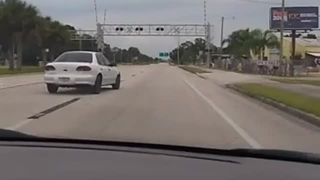 Driver Swerving Through Road Asleep