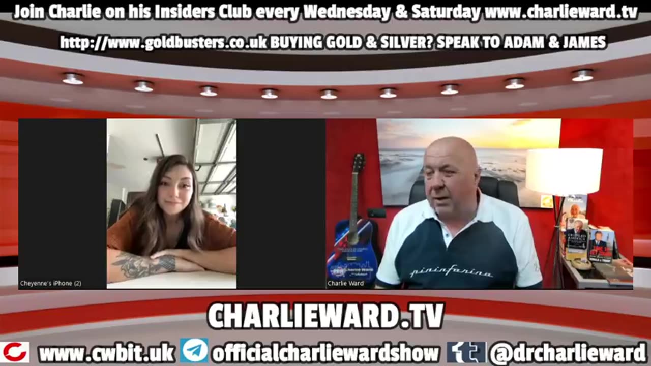 Cheyenne discusses "HER DENTURES" with Charlie Ward